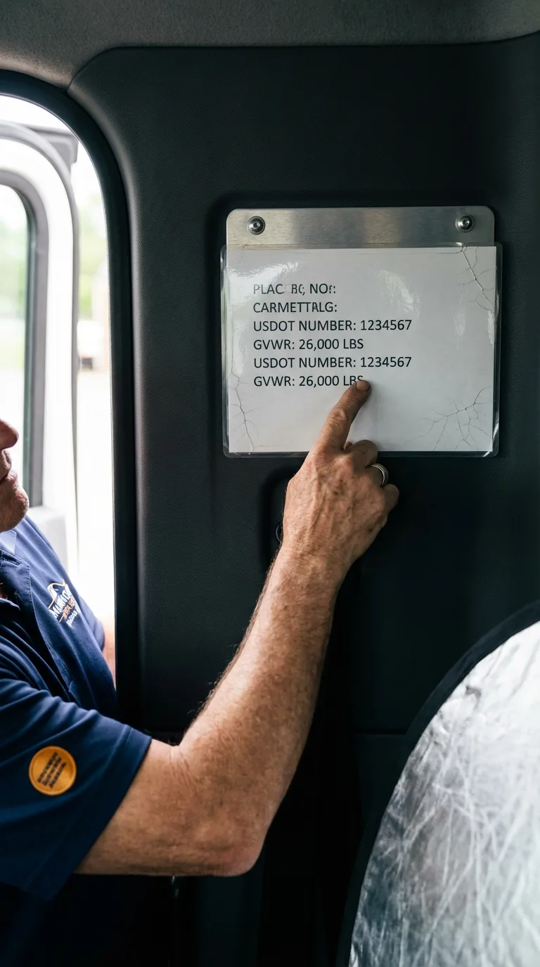 USDOT licensing placard verification in Wonder Lake